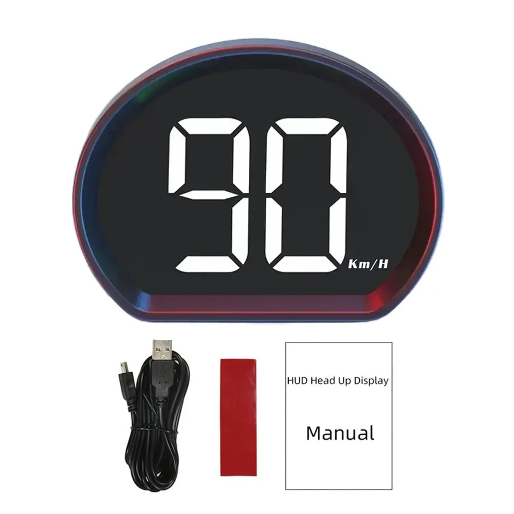 KMH MPH GPS Car Digital Speedometer Plug&play Universal Vehicle Speed Zpaxo KM-H - White