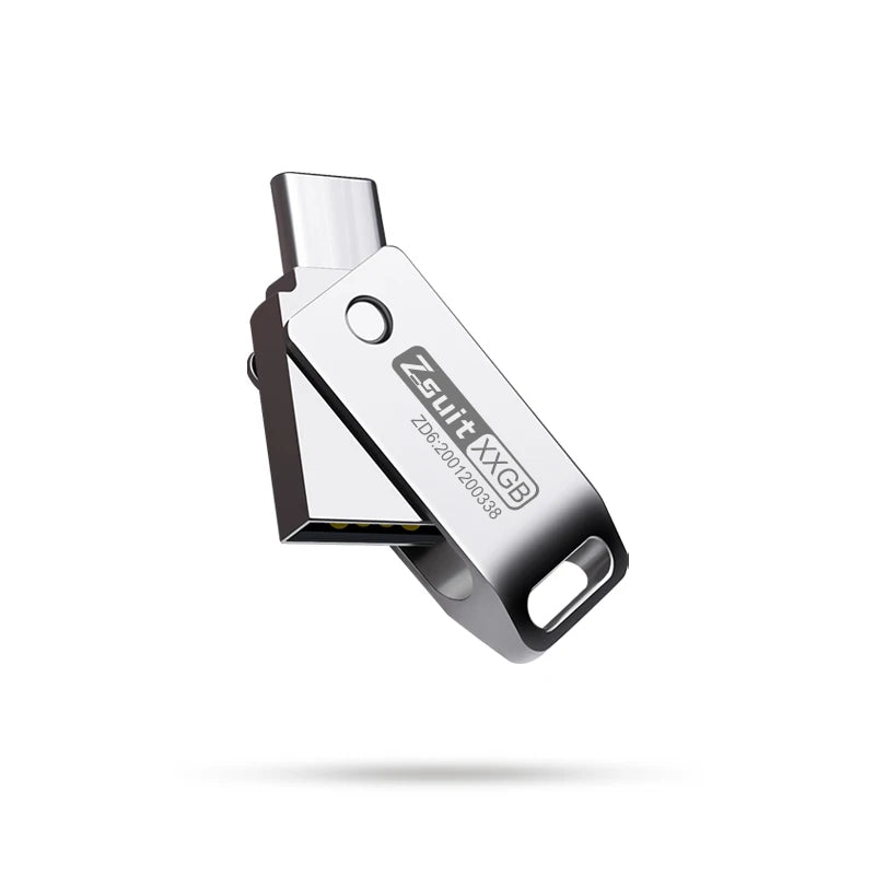 Zsuit Mini USB Flash Drive TYPE-C 2IN1 Pen Drives USB 3.0 Pendrive 32GB 16GB Flash Memory Stick 128GB U Disk Free Logo Gifts Zpaxo 128GB-1pcs usb 3.0
