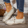 Women Sneakers Breathable Casual Women Shoes Spring Autumn Soft Bottom Shoes Anti-slip Wear-resistant Flat Bottom Sneakers Women Zpaxo Beige 40
