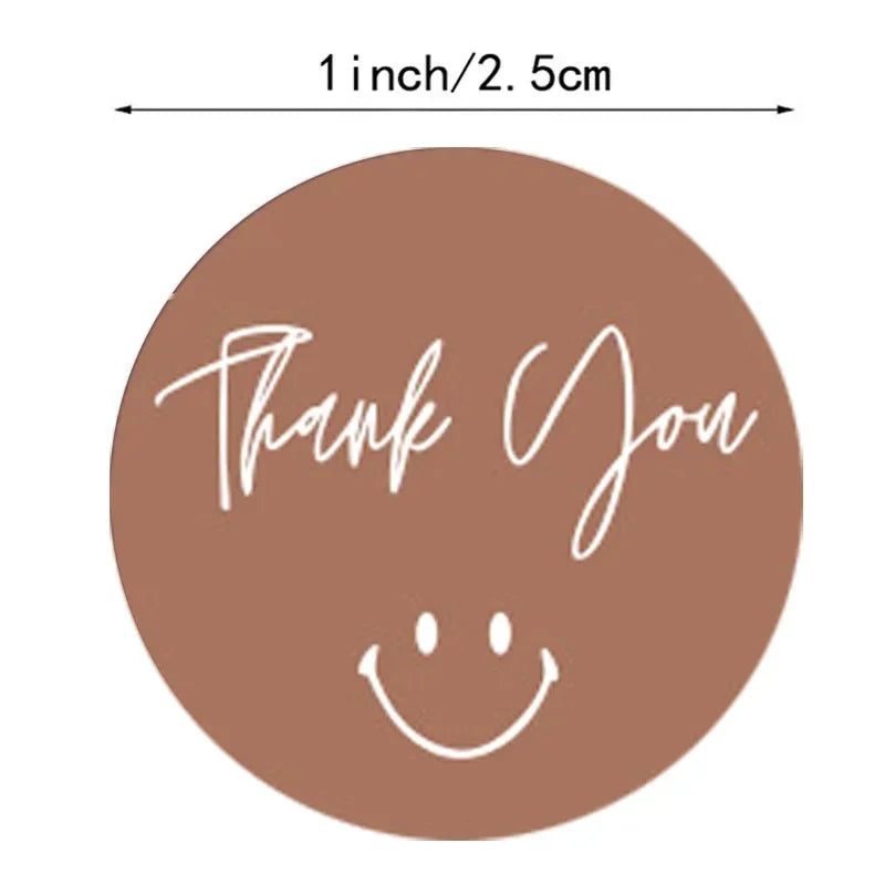 Roll Thank You Round Heart Stickers Dly Decoration Label Perfect
