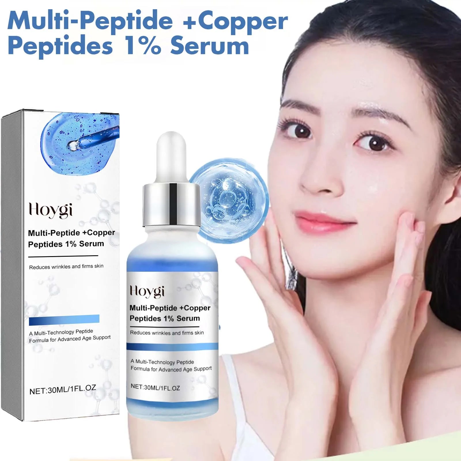 Hoygi Blue Copper Peptide Serum – Firm, Brighten & Smooth Face Serum Zpaxo