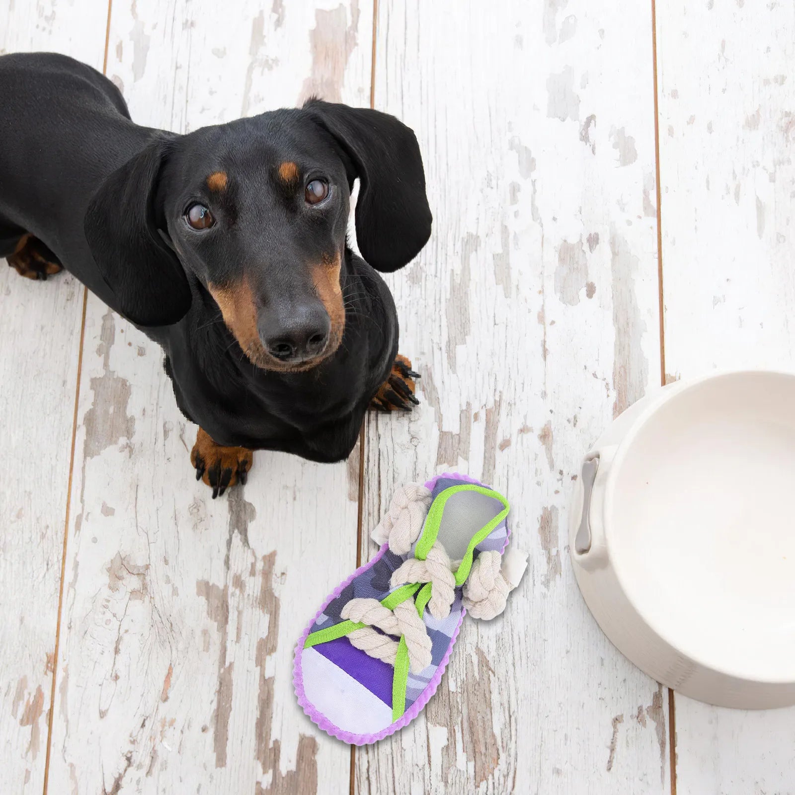 Dog Bite-resistant Interactive Knotted Rope Chew Teeth Cleaning