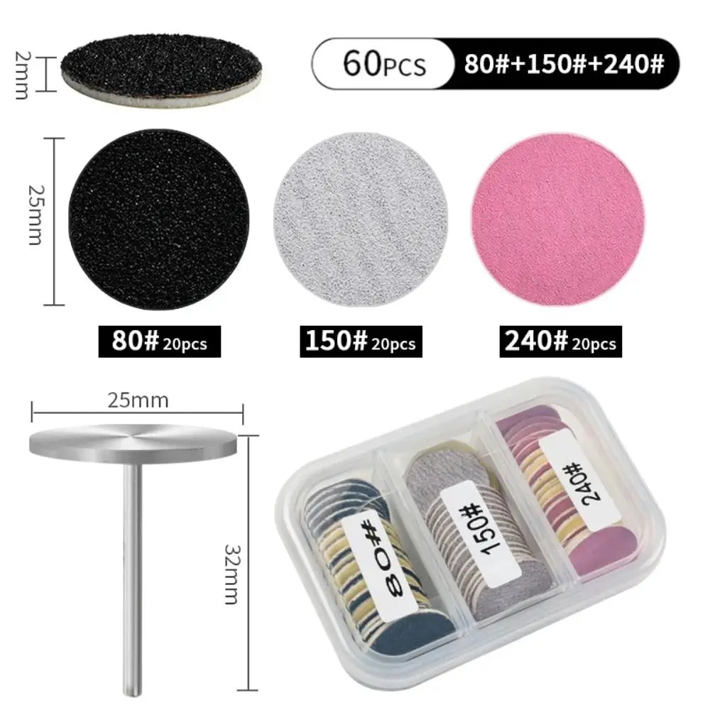 Box Calluses Removal Nail Sanding Paper Bit Polishing Dead Skin Zpaxo Light Grey