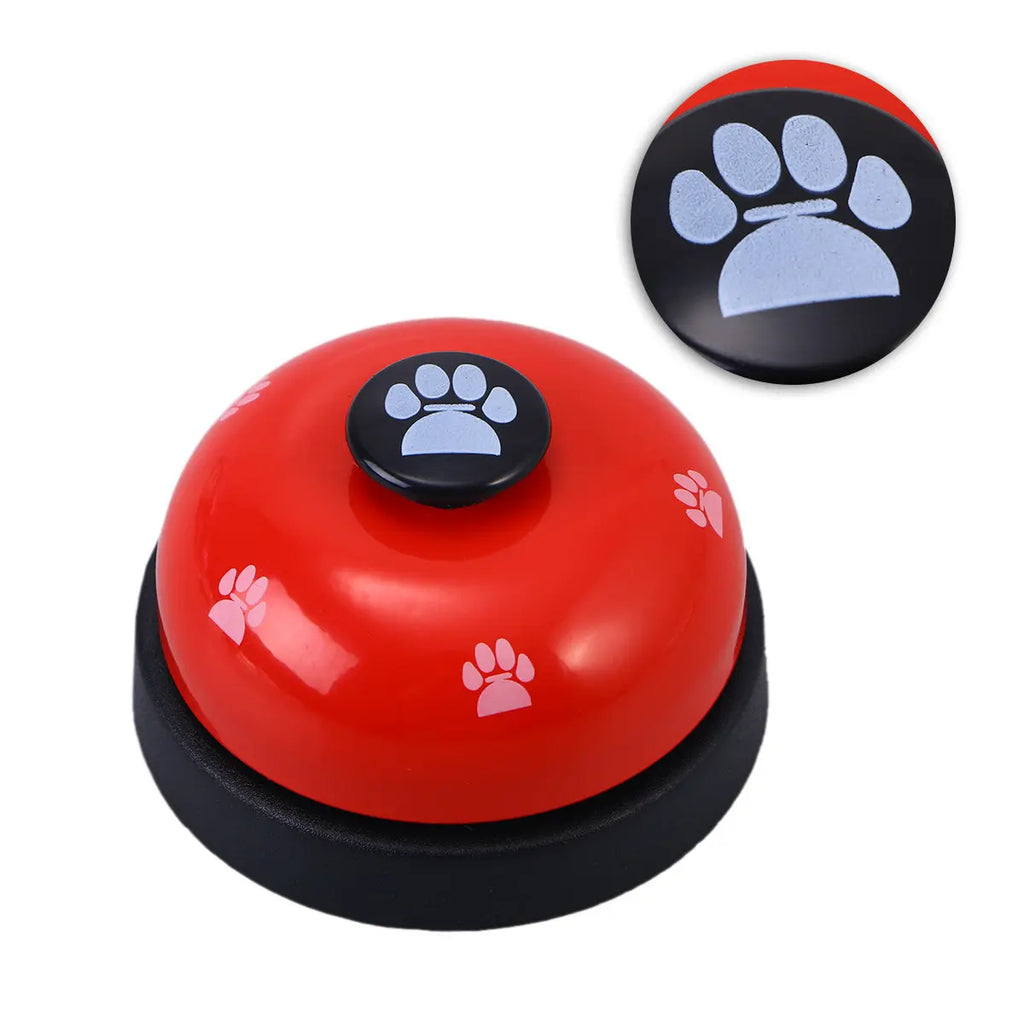 Pet Dog Potty Training Bells Footprint Pattern Pink Black Easy Loud