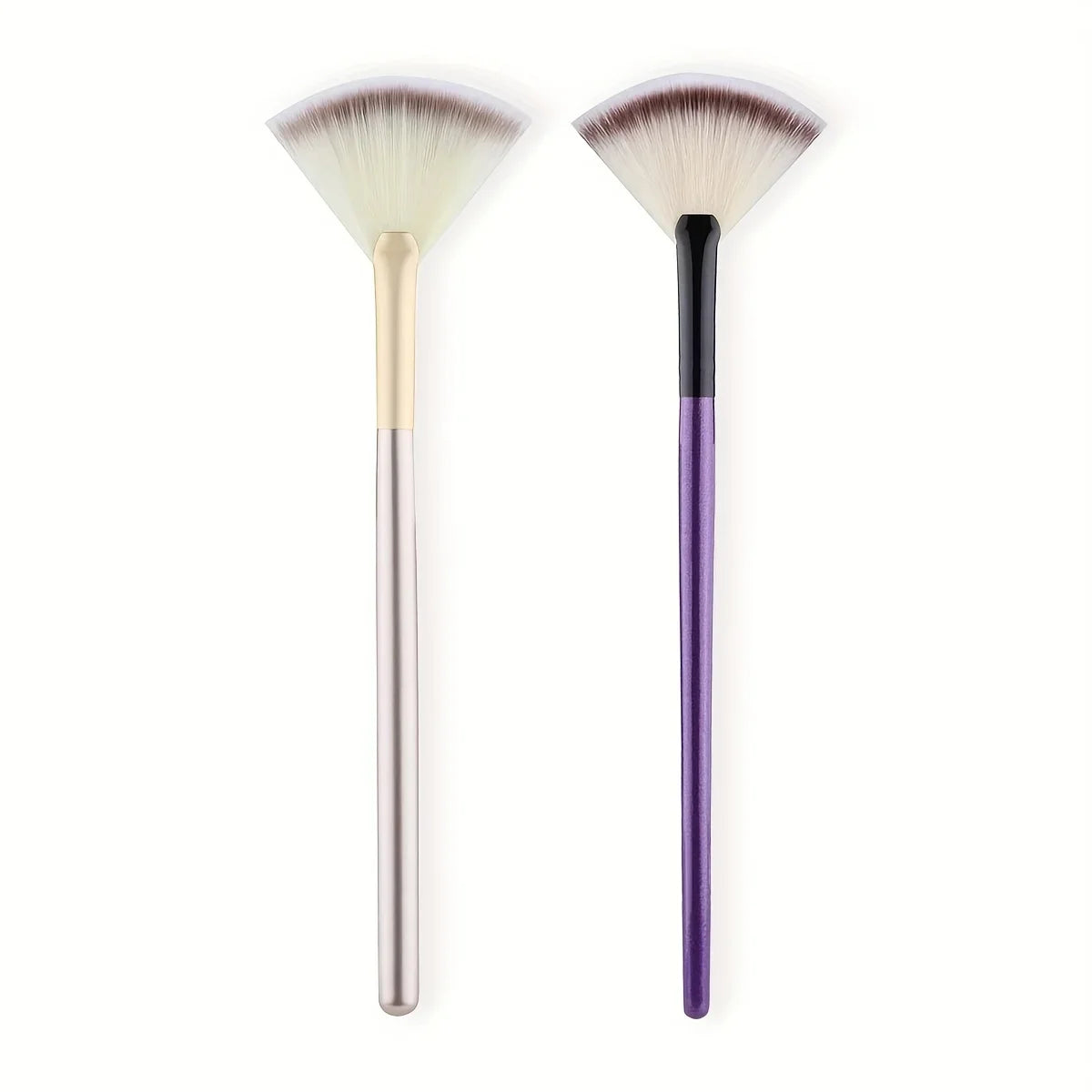 1pc Fan Shaped Highlight Brush Contour Brush Blending Highlighter Makeup Brush Face Loose Powder Brush Cosmetic Beauty Tools Zpaxo