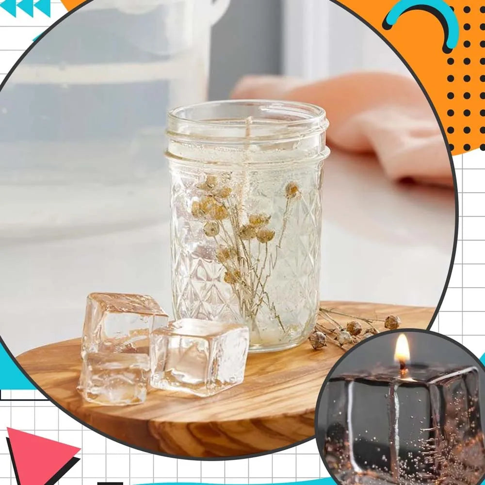 Transparent Jelly Gel Wax DIY Crystal Candle Making – 200/500g Candle Making Wax Zpaxo