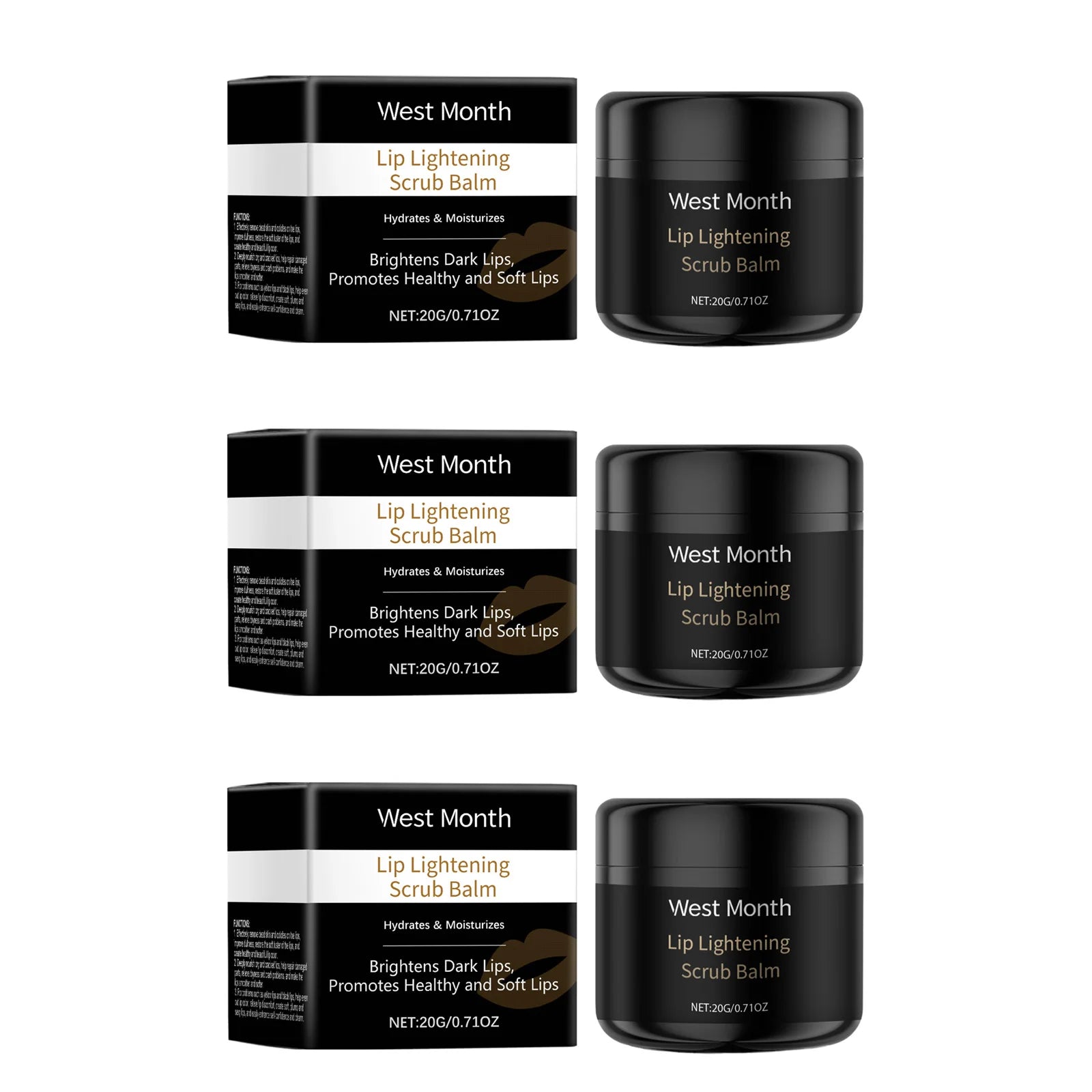 Lip Scrub Exfoliator Hyaluronic Acid Moisturizing Dead Skin Removal Fade Lip Lines Reduce Melanin Nourishing Chapped Lip Care Zpaxo 3Pcs