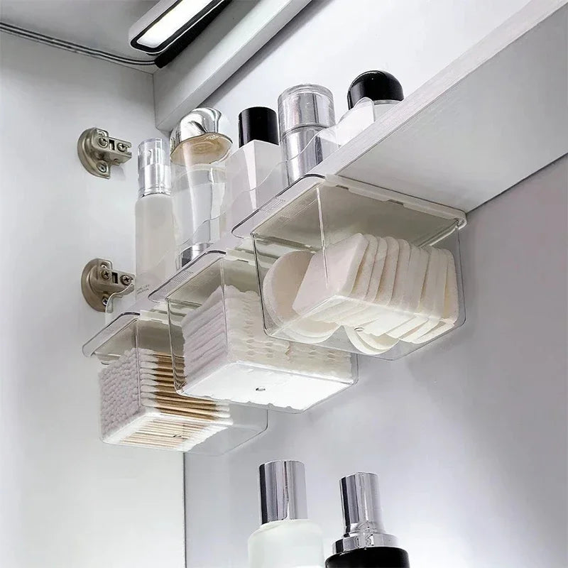 Transparent Pull-Out Drawer Storage Box – Bathroom Organizer