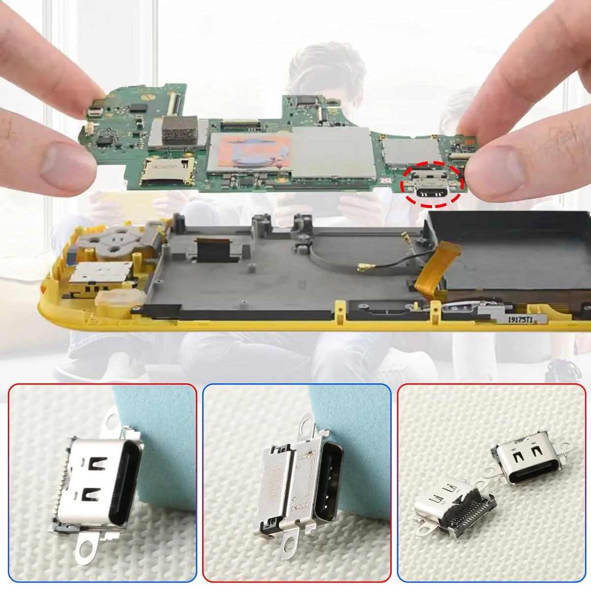 Replacement C Charging Port Switch Lite USB Console Dock Connector Zpaxo
