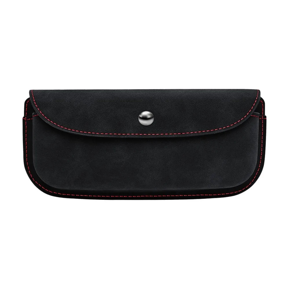 Multi-functional Car Sun Visor Organizer Easy To Install Space Saving Sunshade Storage Bag Easy Access Compact Sun Visor Pocket Zpaxo Suede Black