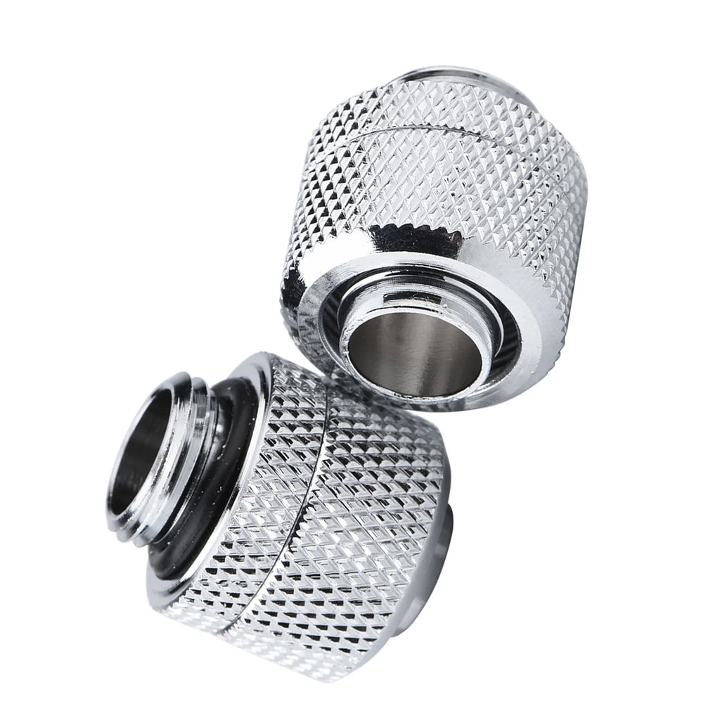 Two-Touch Fitting Brass for PC Water Cooling G1/4 Thread Flexible Tube Connector Brass Two touch Fitting Zpaxo