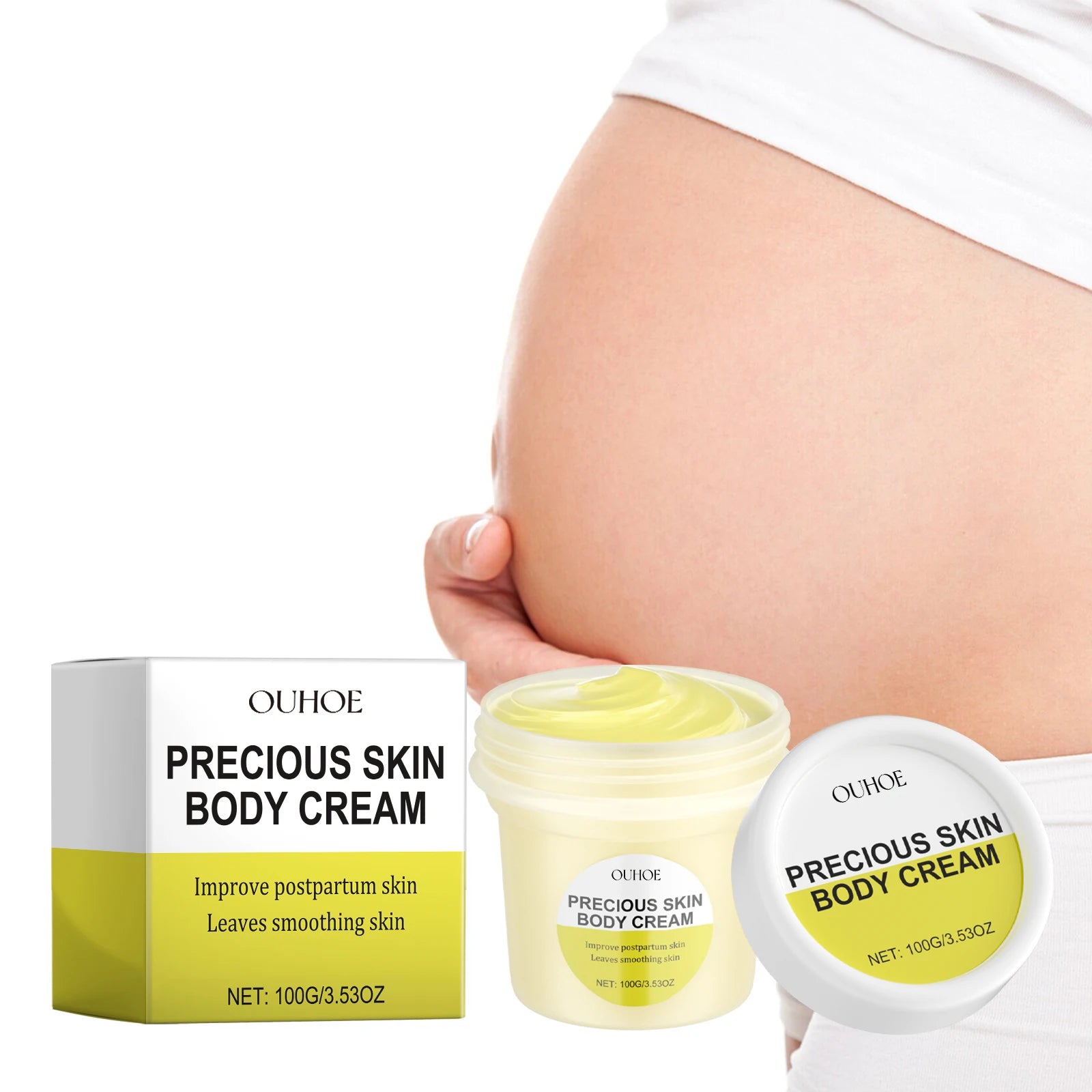 OUOHE Pregnancy Care Cream Moisturizes Repairs Fine Lines Postpartum Zpaxo