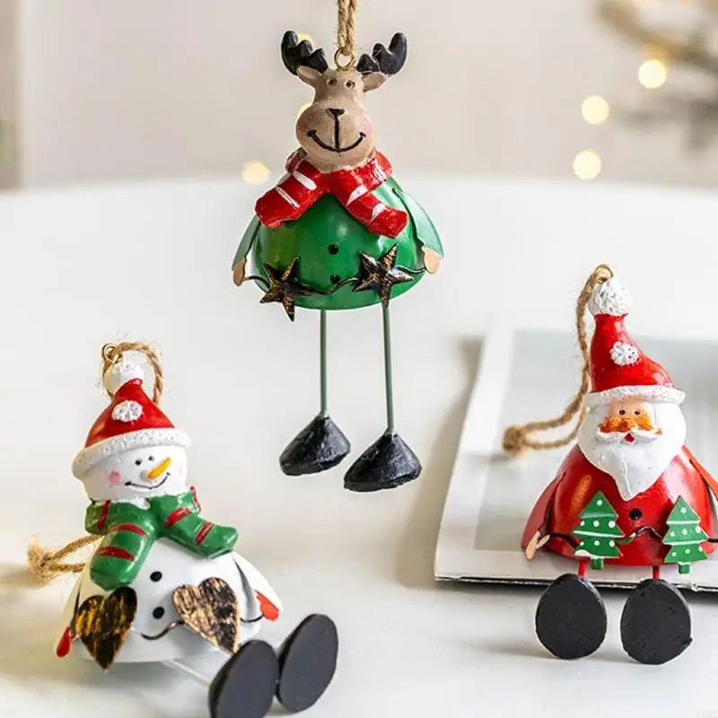Resin Iron Christmas Hanging Decorations Santa Reindeer Indoor