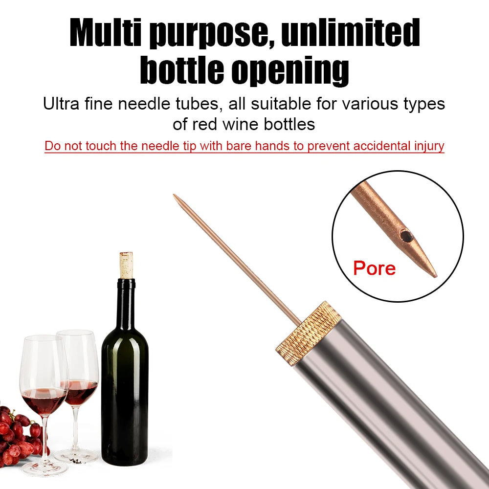 For Home Restaurant Party Wine Opener Corkscrew Opener Tools Wine Lovers Portable Needle Type Pneumatic Bottle Opener Zpaxo