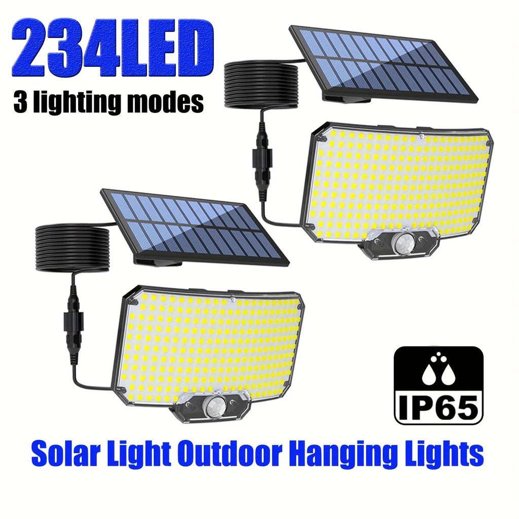 Solar Lights Outdoor 100/234LED 3 Modes Motion Sensor Flood Lights with Remote IP65 Waterproof Security Solar Lights for Outside Zpaxo
