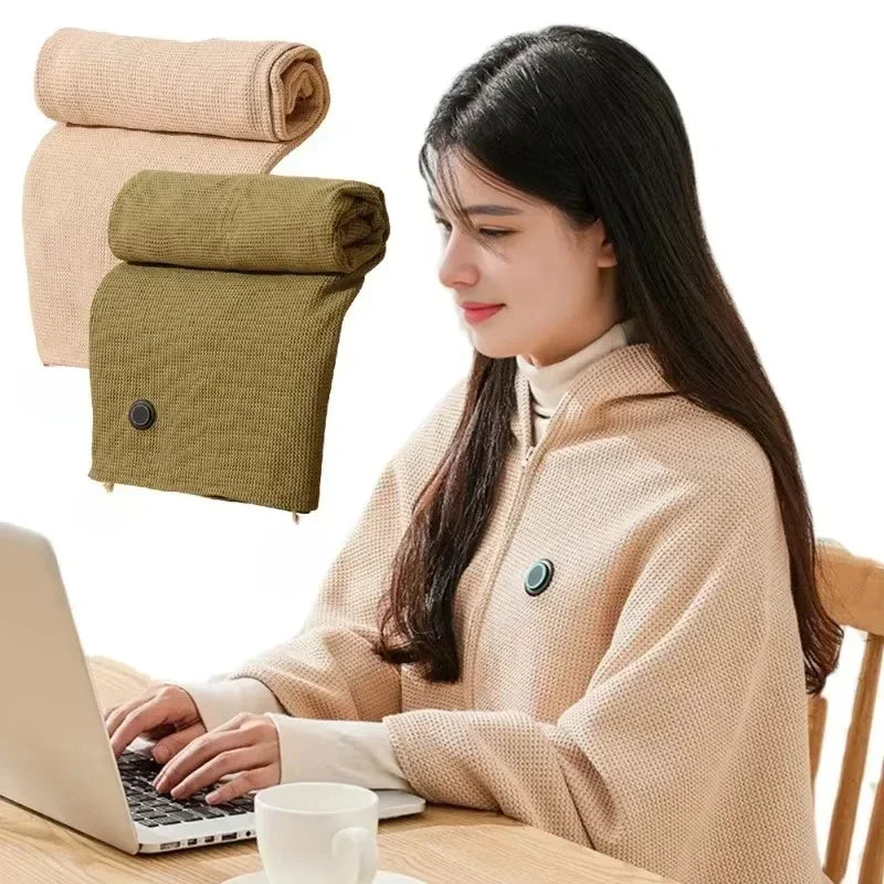 USB Electric Heated Blanket – 3 Heat Levels, Wearable & Washable Heated Blanket Zpaxo