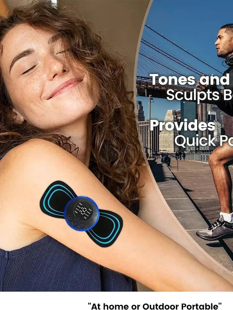 Electric Neck Massager EMS Muscle Massage Stimulator Low Frequency Instrument Back Cervical Calf Patches Pain Joints Mini Device Zpaxo