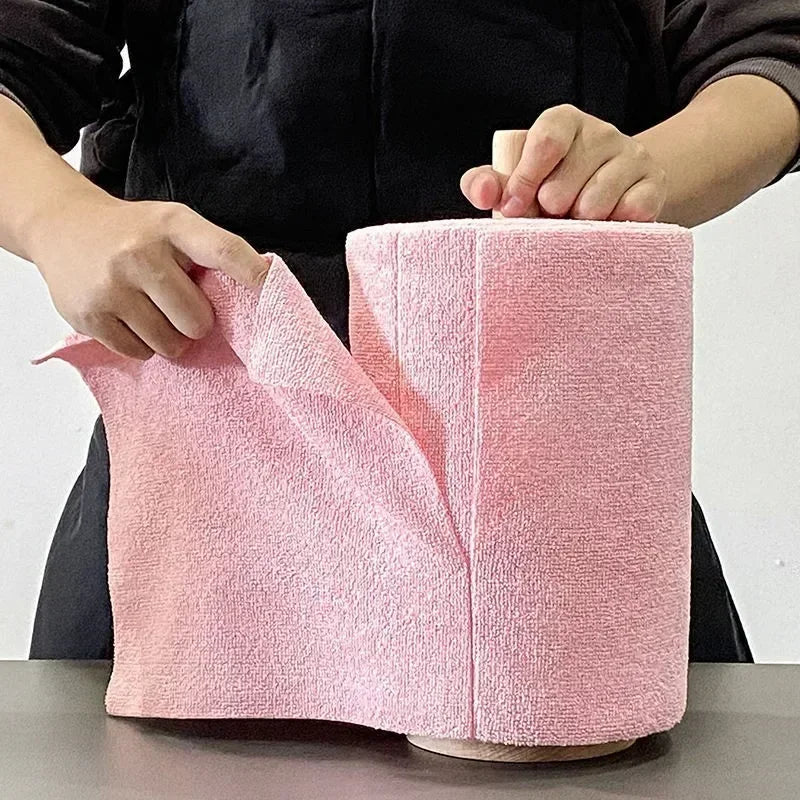 Reusable Microfiber Cleaning Cloth Roll – Paper Towel Replacement Reusable Cleaning Cloths Zpaxo