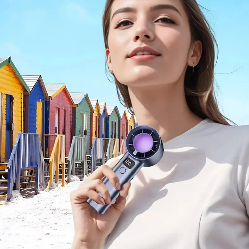 Portable Handheld Turbo Fan Adjustable Mini Personal Battery Operated