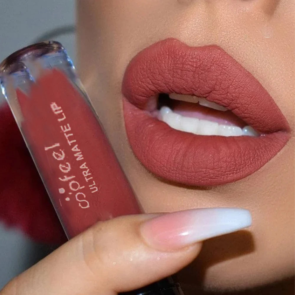 High-Pigment Ultra Matte Mist Lip Gloss Long-lasting Waterproof Moisturizing Velvet Lip Glaze Natural Healthy Lipstick Cosmetics Zpaxo