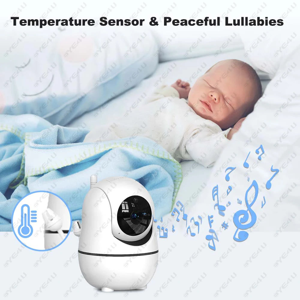 Video Baby Monitor Pan Tilt Camera Mother Kids Surveillance PTZ Cams Zpaxo