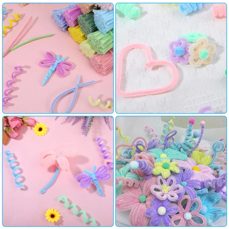 Pipe Cleaner Wire Cleaners Colorful Chenille Stems DIY Plush
