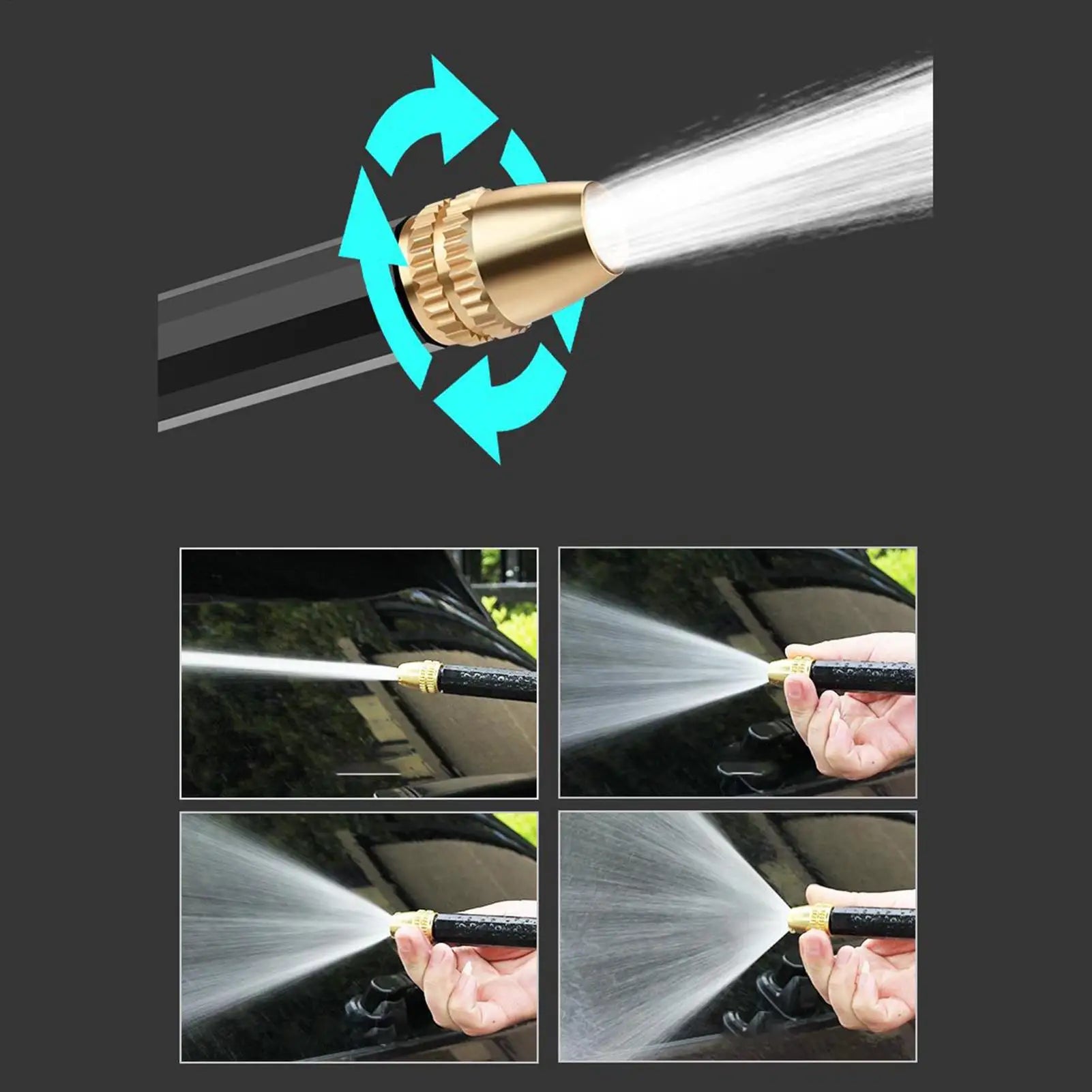 Portable Pressure Washer 5 Adapters 360 Rotating 4 Spray Patterns