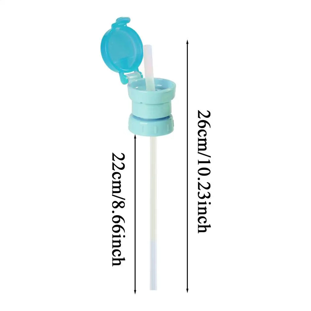 1PC Water Bottle Caps Spill Proof Juice Soda Water Bottle Twist Cover Caps With Straw Safe Drink Sippy Caps Feeding Drinkware Zpaxo Blue