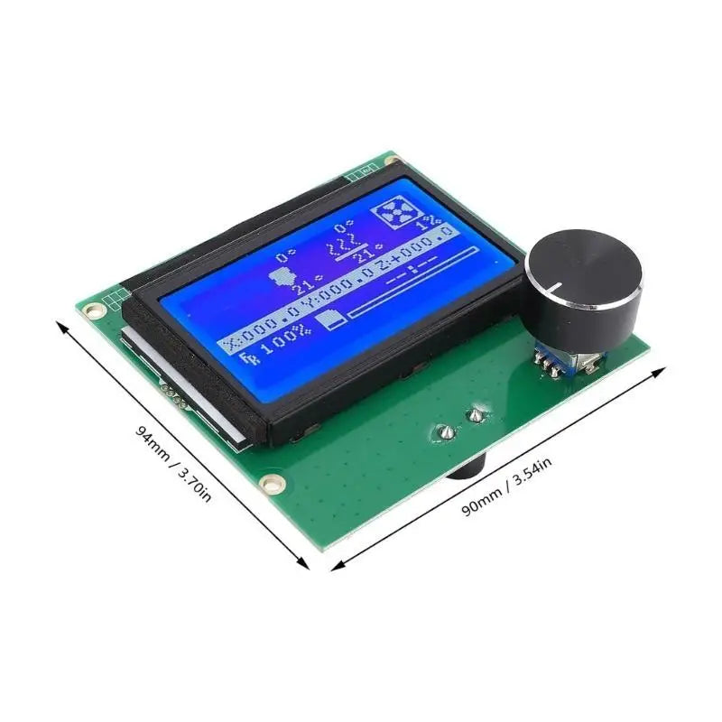 652F 3D Printer LCD Display Screen With Control Panel 12864 Resolution Blue Screen Zpaxo
