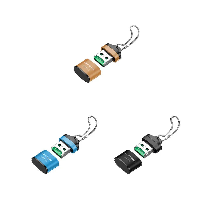 USB 2.0 SD & Micro SD Card Reader Adapter – 1/2/3 Pack