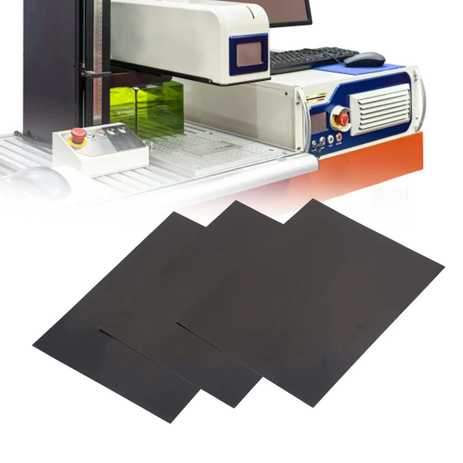 10 Sheets Laser Test Paper Laser Testing Paper 210x285mm Black Double Sided Laser Marking Engraving Machine Test Focus Paper Zpaxo Default Title