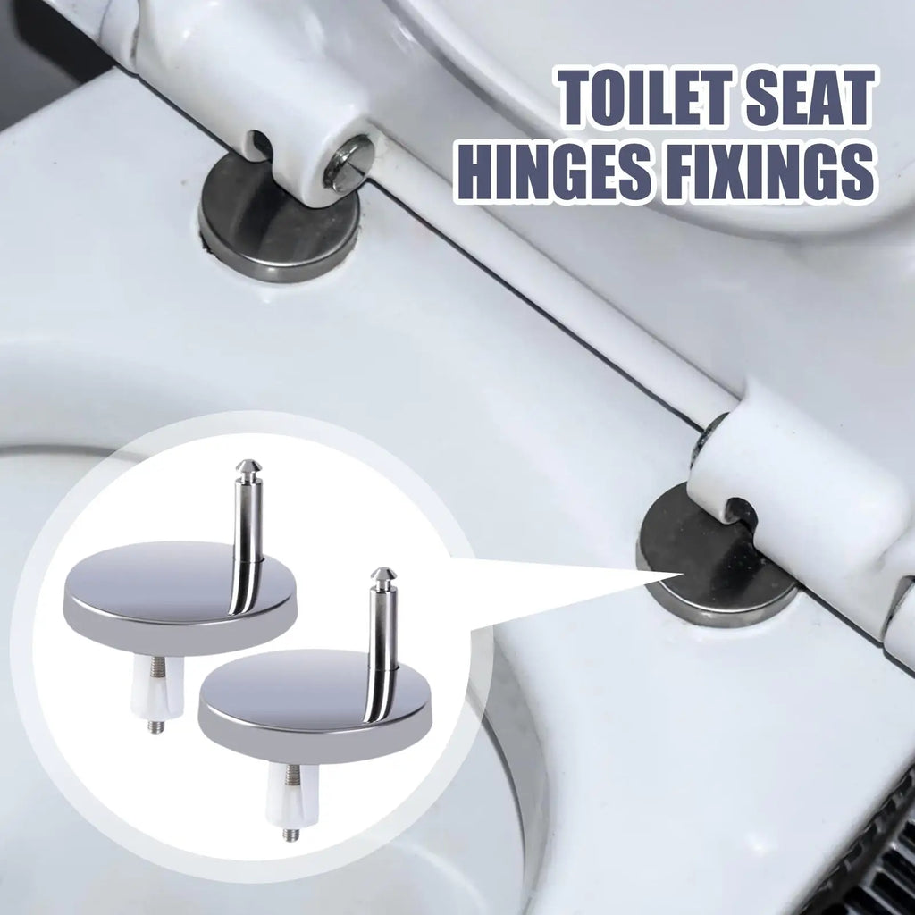 2-Pack Universal Toilet Seat Hinges – Stainless Steel Top Fix Toilet Seat Hinges Zpaxo