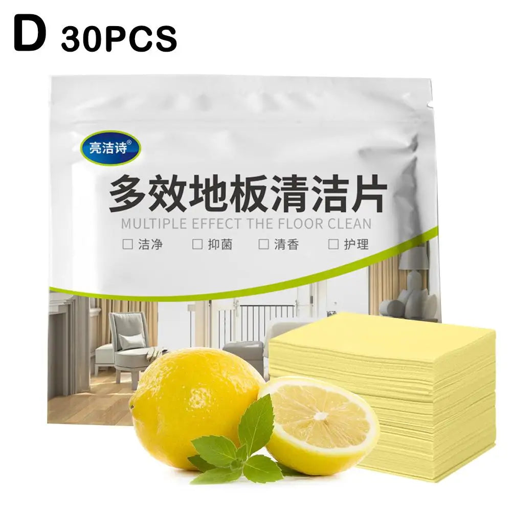 Floor Cleaner Tablets 30-Pack – Water-Soluble Deodorizing Sheets Floor Cleaning Tablets Zpaxo D