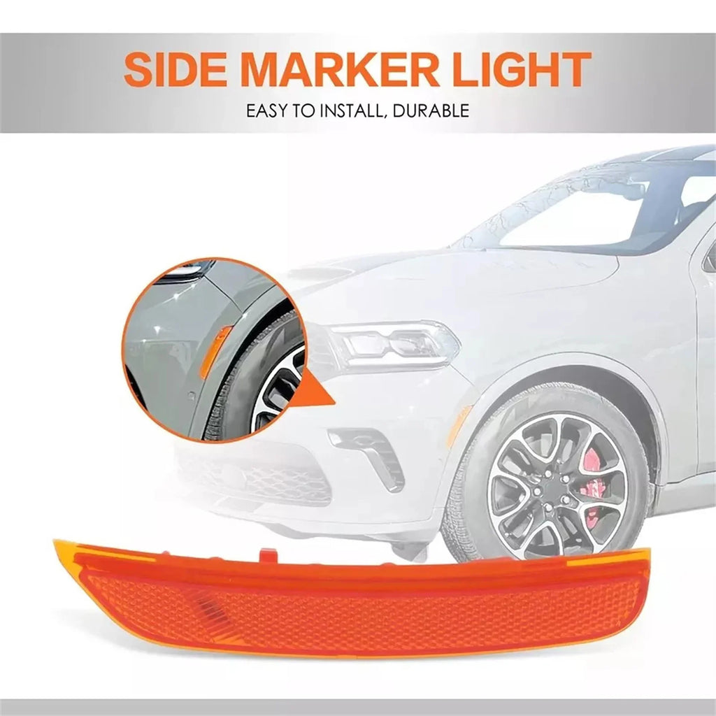 1Pair Vehicle Front Left Right Bumper Side Marker Light Lamp