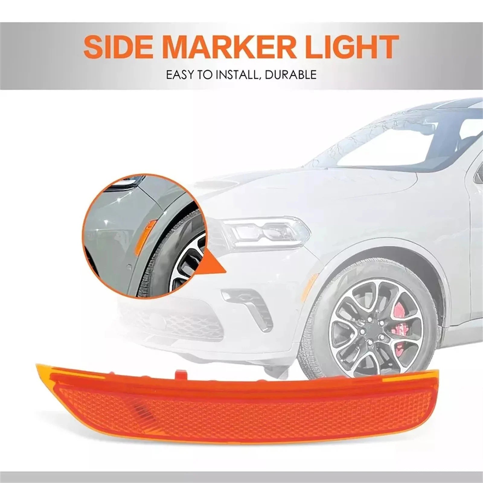 1Pair Vehicle Front Left Right Bumper Side Marker Light Lamp