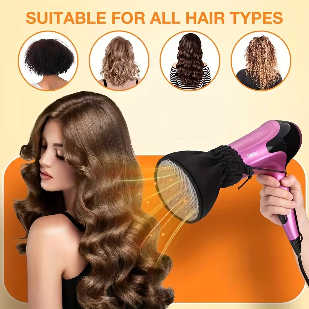Hair Dryer Diffuser Vibration Cap Double-layer Nylon Sock Curling Zpaxo