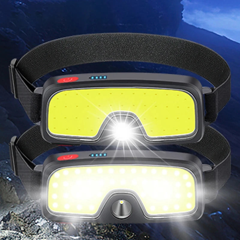 COB LED Headlamp 800 Lumens USB-C Rechargeable Waterproof