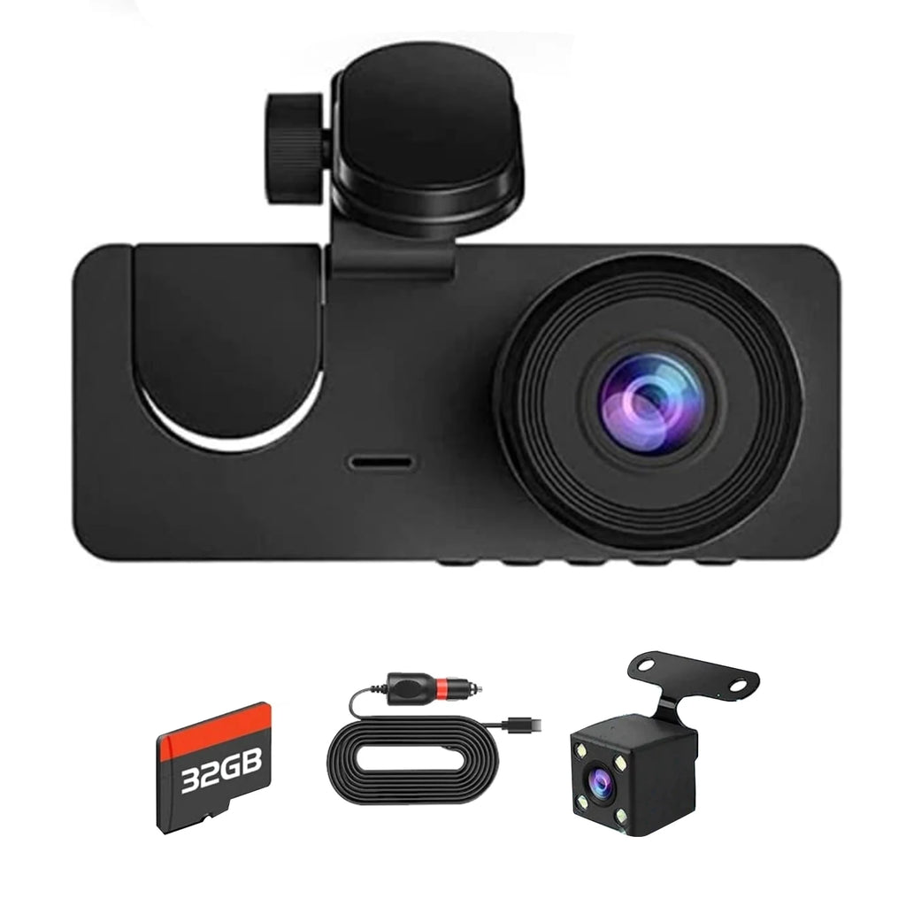 Dual Lens Wifi Dashcam 3 Channels Car Camera Video Recorder Night