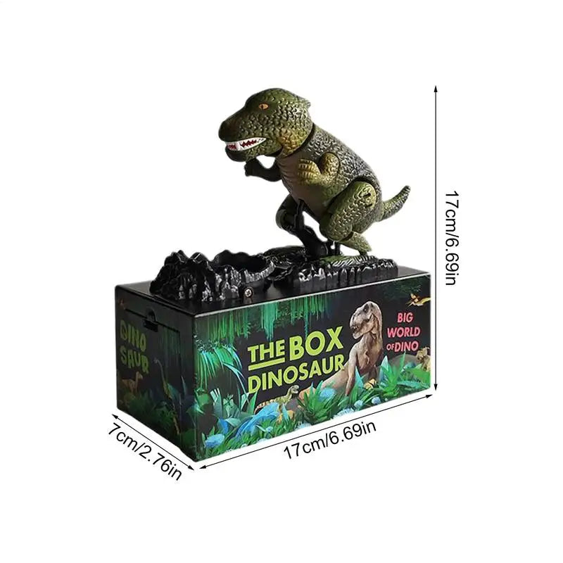 Electronic Bank Dinosaur Statue Cash Box Musical Money Boys Girls Zpaxo