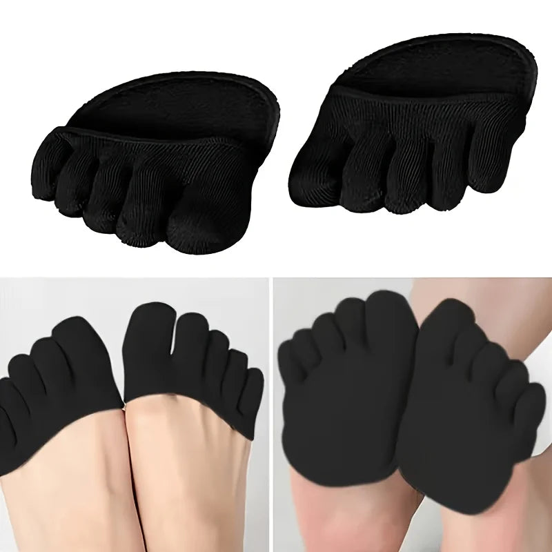 5-Toe Invisible Forefoot Socks Anti-friction Heels Breathable