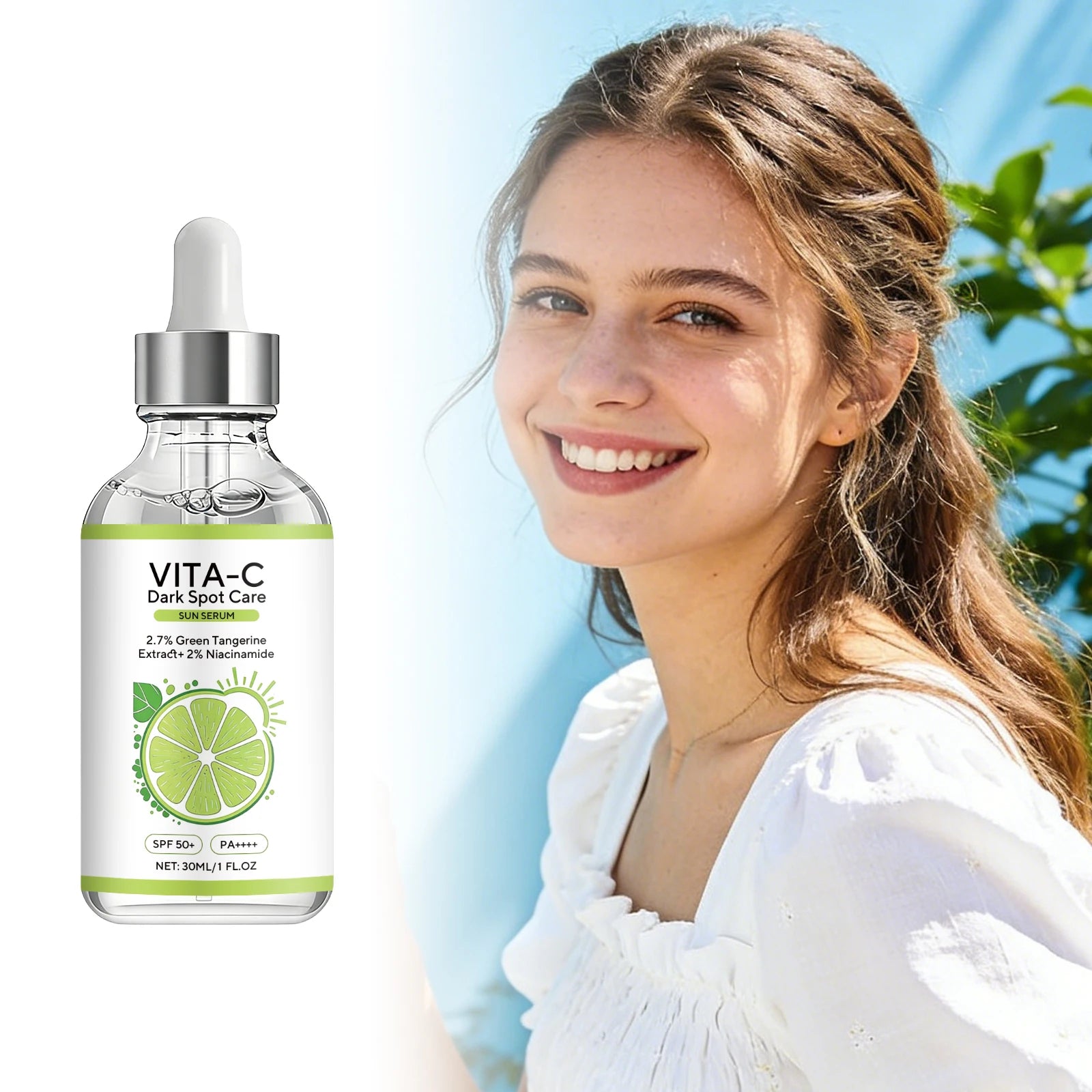 Vitamin C Sunscreen Essence – Brighten & Fade Spots | 30ml Brightening Sunscreen Serum Zpaxo