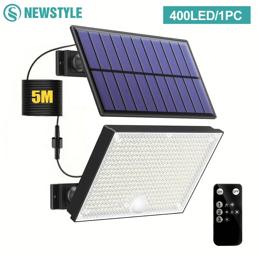 New 400LEDS Solar Lights Outdoor Motion Sensor Solar Security Lights 3 Modes Garden Light Waterproof Solar Powered Light Yard Sh Zpaxo
