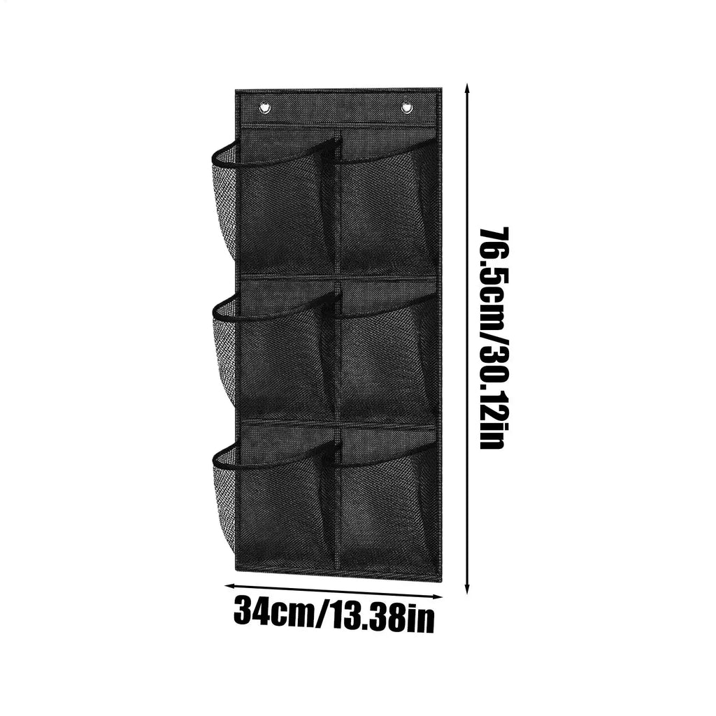 6-Pocket Mesh Hanging Organizer – Over Door & Wall Storage Hanging Storage Organizer Zpaxo