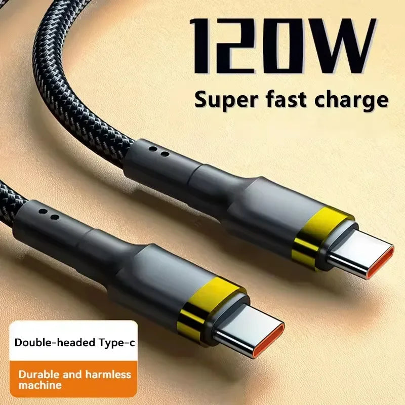 120W Fast Charger PD Quick Charging USB C Cable Iphone 15 Max Samsung