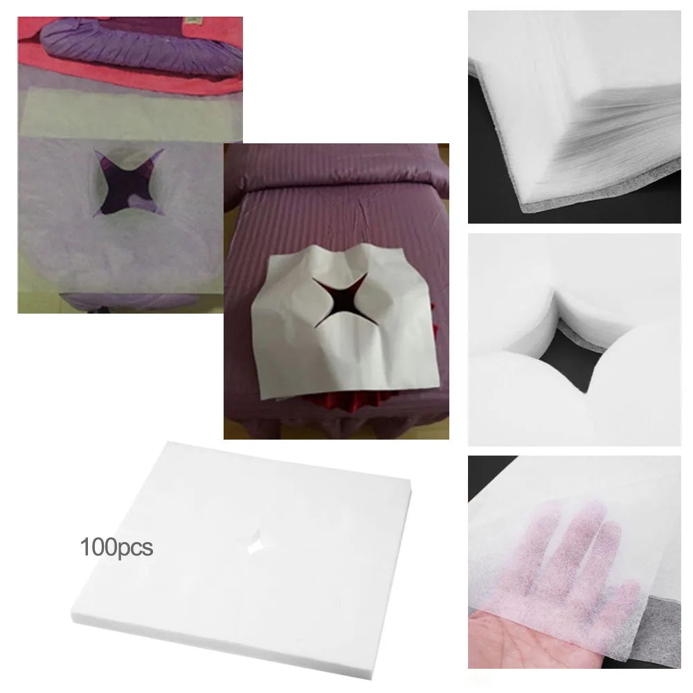 Massage Table Face Hole Cover Non-woven Fabric Disposable Bedside Zpaxo