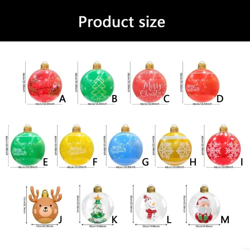 Quick Inflate PVC Christmas Ball Balloon Reusable Holiday Party