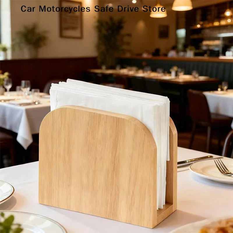 Wooden Napkin Holder Tissue Box Countertop Dispenser Kitchens Dining
