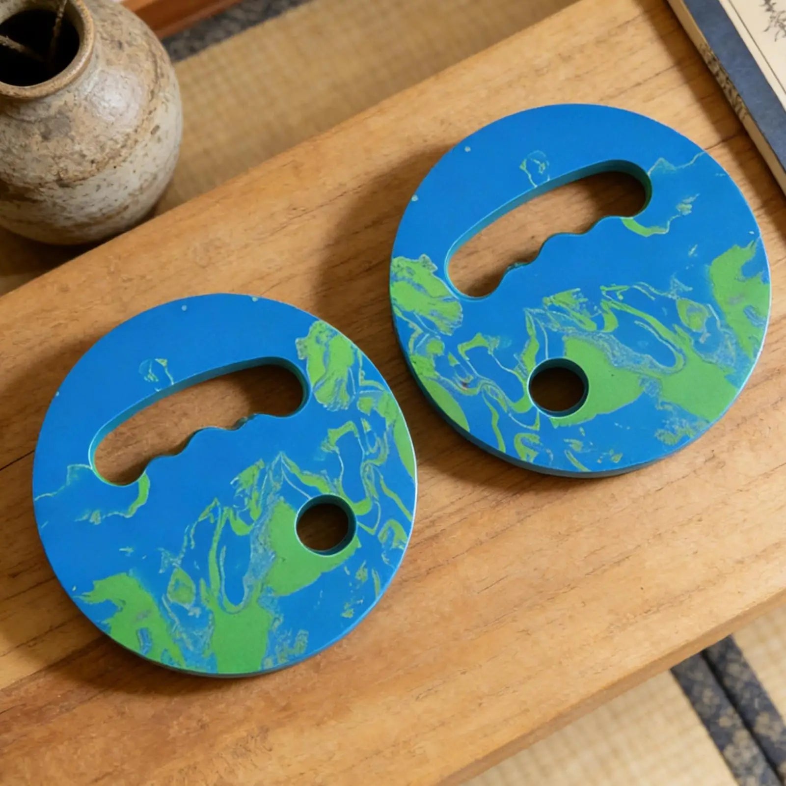 Swim Hand Paddles 2-Pack – Pool Exercise Discs for All Ages Swim Training Paddles Zpaxo