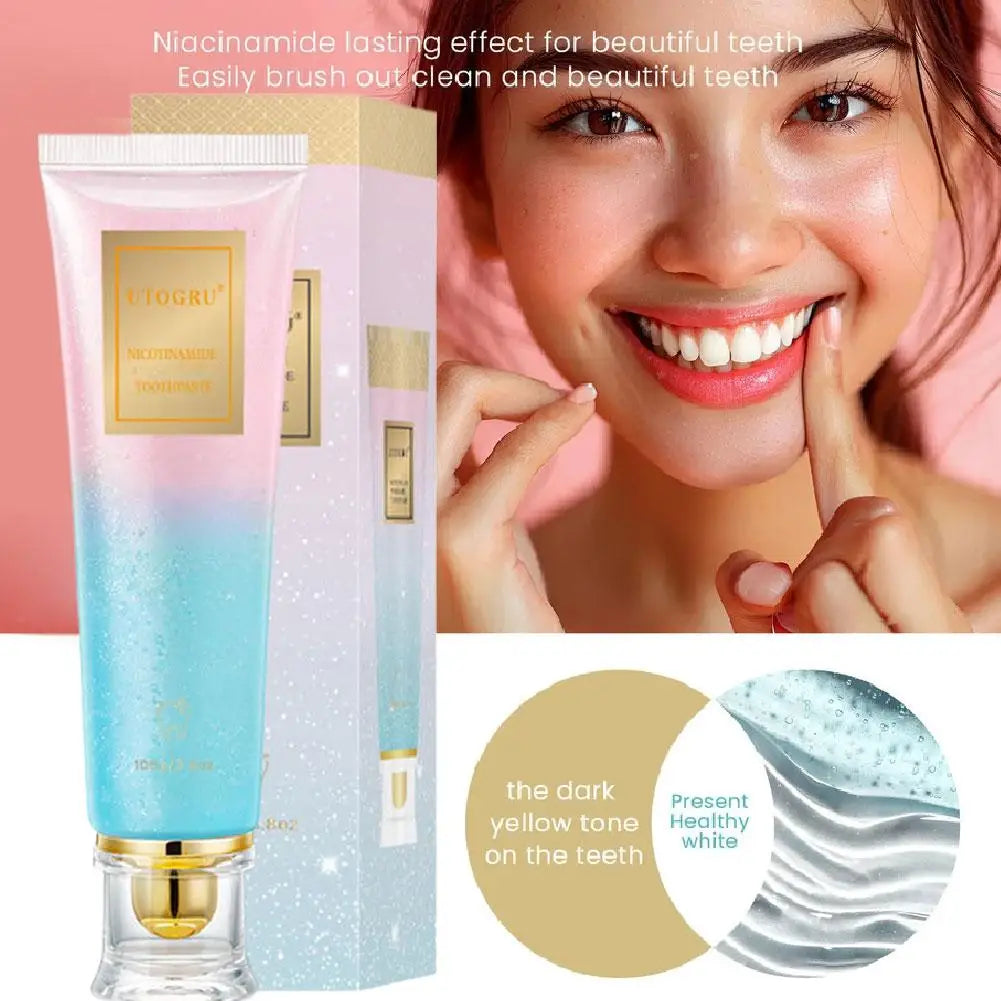 1/2/3pcs Niacinamide Whitening Toothpaste Dental Stains Removing Prevent Bad Breath Oral Cleaning Reduces Plaque Toothpaste Zpaxo