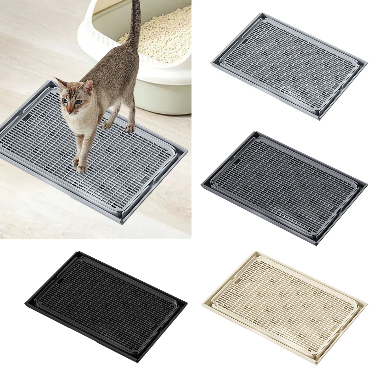 Cat Litter Mat Kitty Litter Mat Lightweight Sturdy Kitty Litter Trapping Mat Waterproof Non Slip Litter Boxes Trapping Mat Boxes Zpaxo